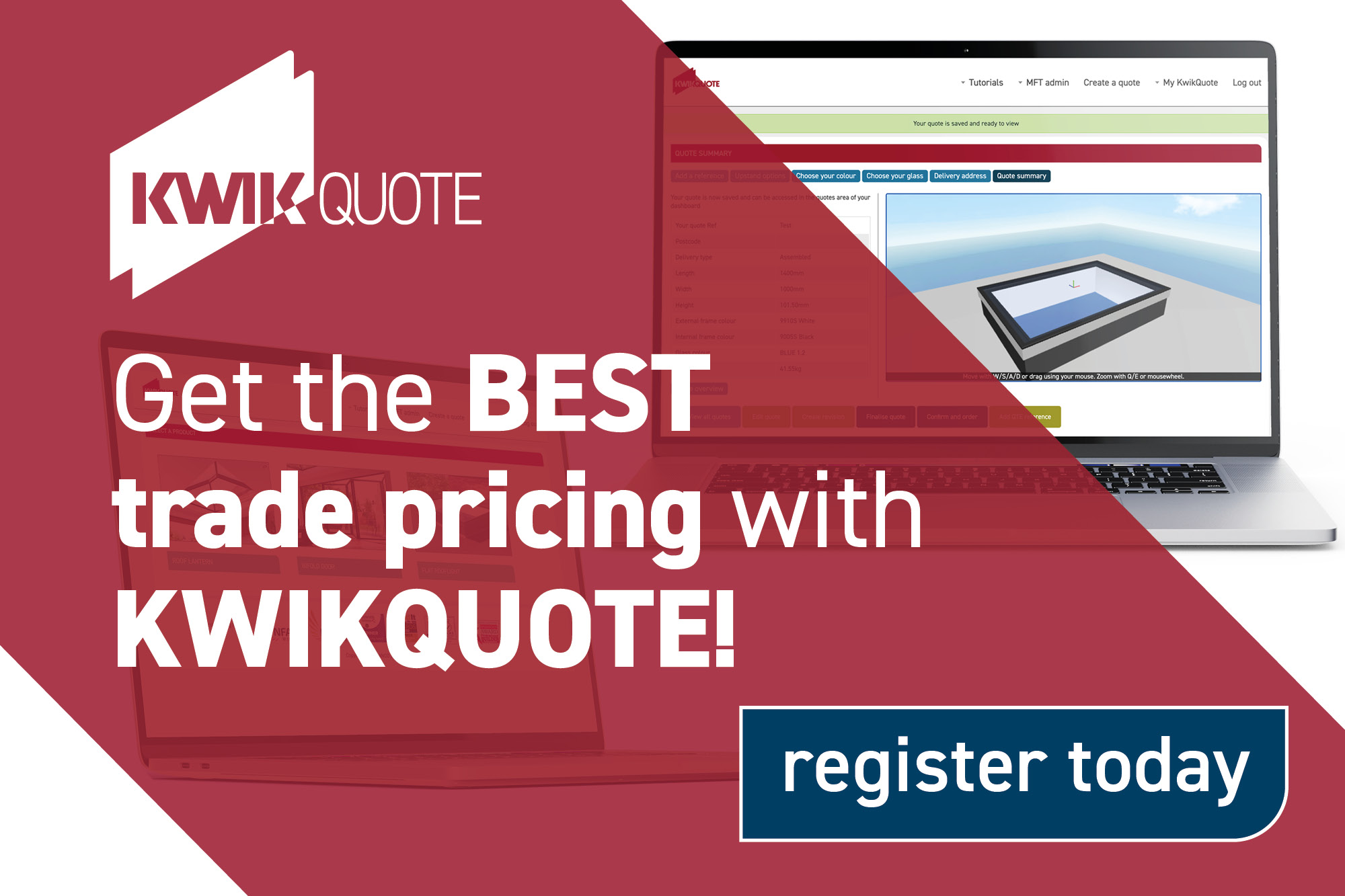 KWIKQUOTE: Get instant trade pricing for Korniche products