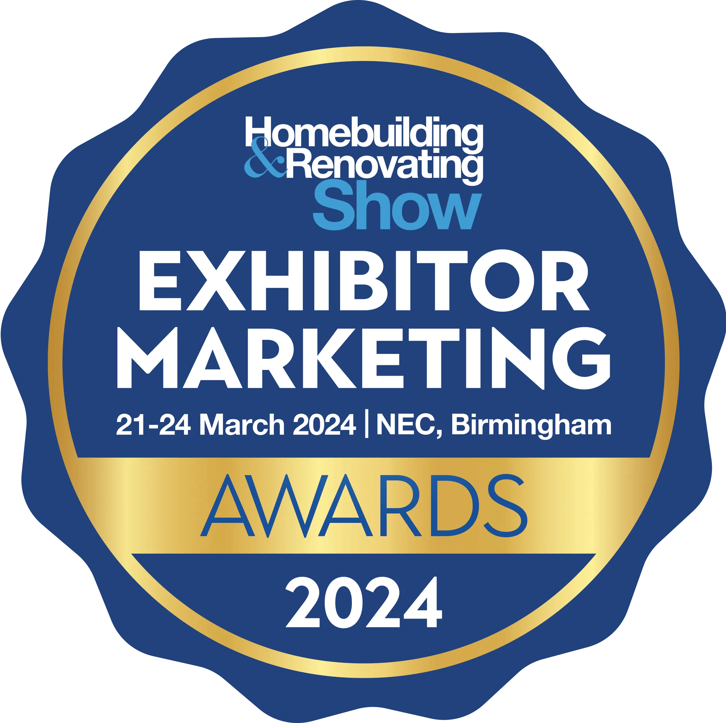 Homebuilding & Renovating Show Exhibitor Marketing Awards 2024 logo